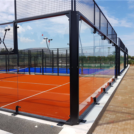 Padel Tennis System Including Glass/Fence/Poles