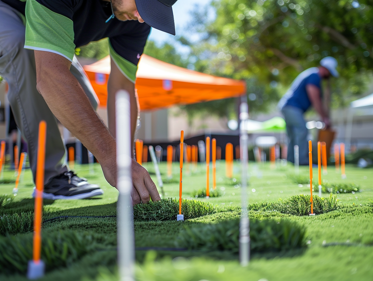 Put Stakes in Artificial Turf